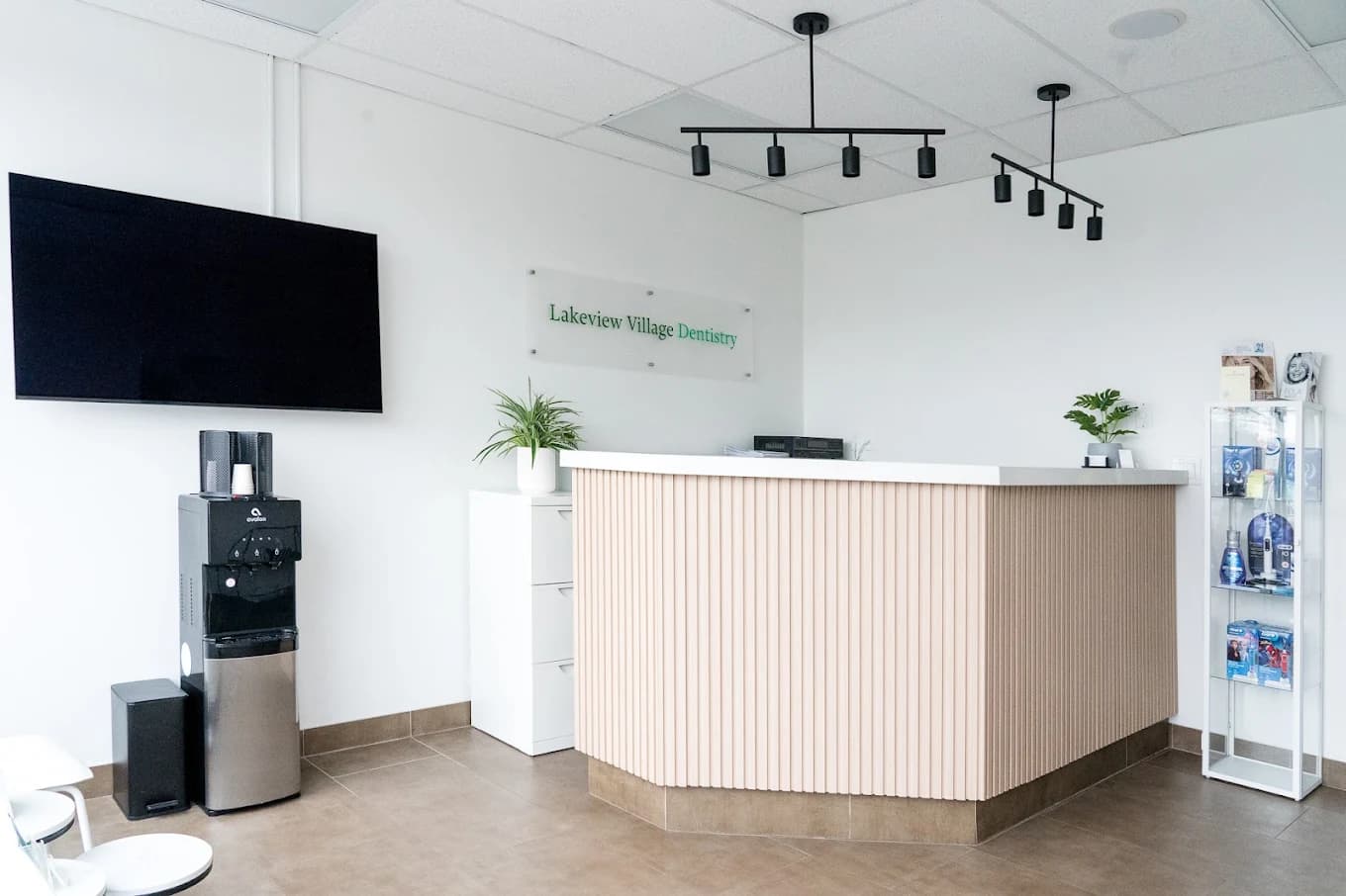 Reception at Lakeview Village Dentistry's Mississauga office